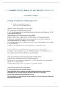Samenvatting Criminaliteitsvormen en Misdrijven 2025