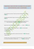 DHN101 CH1 STUDY GUIDE EXAM 2025 QUESTIONS AND ANSWERS