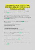 Educating All Students NYSTCE Exam  UPDATED ACTUAL QUESTIONS AND  CORRECT ANSWERS