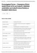 Promulgated Forms - Champions EXAM QUESTIONS WITH ACCURATE VERIFIED ANSWERS &lpar;ACCURATE SOLUTIONS&rpar; A&plus; PASSED&excl;&excl; 2025 EXAM