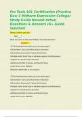 Pro Tools 101 Certification &lpar;Practice Daw 1 Midterm Expression College&rpar; Study Guide Newest Actual Questions & Answers &lpar;A&plus; Guide Solution&rpar; Terms in this set &lpar;45&rpar;         Quiz&lowbar;&lowbar;&lowbar;&lowbar;&quest; What are some of the new ProTools 10 enhancements&quest; -                       A