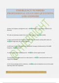 EMERGENCY NUMBERS PROFESSIONAL EXAM 2025 QUESTIONS AND ANSWERS