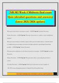 NR 503 Week 4 Midterm final exam Quiz &lpar;detailed questions and answers&rpar; &lpar;latest 2025&sol;2026 update&rpar;