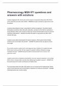 Pharmacology MSN 571 questions and answers with solutions&period;