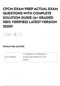 CPCM EXAM PREP ACTUAL EXAM QUESTIONS WITH COMPLETE SOLUTION GUIDE &lpar;A&plus; GRADED 100&percnt; VERIFIED&rpar; LATEST VERSION 2025&excl;&excl;