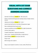 VISUAL ART EXAM REVIEW QUESTIONS AND CORRECT ANSWERS 2025&sol;2026