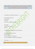 HEARING AID SPECIALIST EXAM 2025 QUESTIONS AND ANSWERS