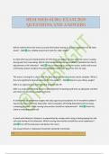 HESI MED-SURG EXAM 2025 QUESTIONS AND ANSWERS