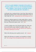  FTCE NavaED MIDDLE GRADES ENGLISH 5-9 EXAM ACTUAL EXAM 60&period; QUESTIONS AND CORRECT DETAILED ANSWERS WITH RATIONALES 