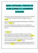 BUNDLE FOR BASIC APPRAISAL PRINCIPLES EXAMS QUESTIONS AND 100&percnt; CORRECT ANSWERS 2025&sol;2026