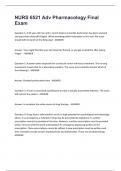NURS 6521 Adv Pharmacology Final Exam questions and answers with solutions