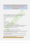HSC4579 &lpar;WOMEN'S HEALTH ISSUES&rpar; EXAM 1 2025 QUESTIONS AND ANSWERS