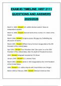 EXAM &num;3 TIMELINE&colon; HIST 2111 QUESTIONS AND ANSWERS 2025&sol;2026