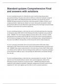 Standard quizzes Comprehensive Final and answers with solutions&period;