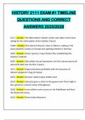 BUNDLE FOR HISTORY 2111 EXAMS QUESTIONS AND 100&percnt; CORRECT ANSWERS 2025&sol;2026