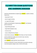 FLS WRITTEN EXAM QUESTIONS AND ANSWERS 2025&sol;2026