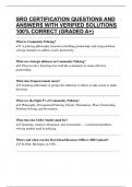 SRO CERTIFICATION QUESTIONS AND ANSWERS WITH VERIFIED SOLUTIONS 100&percnt; CORRECT &lpar;GRADED A&plus;&rpar;