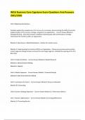 WGU Business Core Capstone Exam Questions And Answers 2025&sol;2026