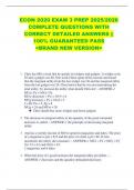 ECON 2020 EXAM 3 PREP 2025&sol;2026  COMPLETE QUESTIONS WITH  CORRECT DETAILED ANSWERS &vert;&vert;  100&percnt; GUARANTEED PASS  <BRAND NEW VERSION> 