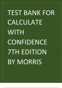 TEST BANK FOR CALCULATE WITH CONFIDENCE 7TH EDITION BY MORRIS   Chapter 01&colon; Roman Numerals Gray Morris&colon; Calculate with Confidence&comma; 7th Editio