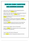 BUNDLE FOR MARYVILLE NURS 663 EXAMS QUESTIONS AND 100&percnt; CORRECT ANSWERS 2025&sol;2026