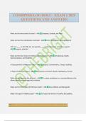 COMBINED LOG BOLC - EXAM 1 2025 QUESTIONS AND ANSWERS