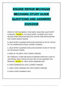 ENGINE REPAIR MICHIGAN MECHANIC STUDY GUIDE QUESTIONS AND ANSWERS 2025&sol;2026