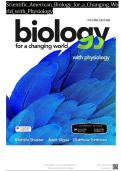 Scientific American Biology for a Changing World with Physiology &ndash; Chapter Summaries and Exam-Focused Notes