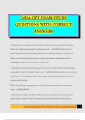 NHA CPT EXAM STUDY QUESTIONS WITH CORRECT ANSWERS