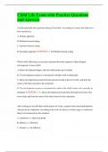 Child Life Exam with Practice Questions and Answers
