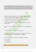 MATERIEL MANAGEMENT BLOCK I EXAM 2025 QUESTIONS AND ANSWERS