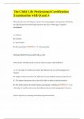 The Child Life Professional Certification Examination with Q and A