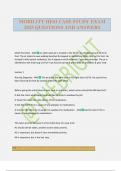 MOBILITY HESI CASE STUDY EXAM 2025 QUESTIONS AND ANSWERS