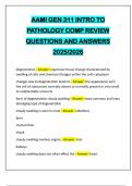 AAMI GEN 311 INTRO TO PATHOLOGY COMP REVIEW QUESTIONS AND ANSWERS 2025&sol;2026