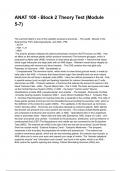 ANAT 100 - Block 2 Theory Test &lpar;Module 5-7&rpar; QUESTIONS AND CORRECT DETAILED ANSWERS 2025&sol;2026 &lpar;VERIFIED ANSWERS&rpar; &vert;ALREADY GRADED A&plus;&vert;&vert;BRAND NEW&excl;&excl;