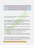 NC BLET RESPONDING TO VICTIMS AND THE PUBLIC&period; EXAM 2025 QUESTIONS AND ANSWERS