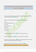 NR 602 FINAL EXAM 2025 QUESTIONS AND ANSWERS