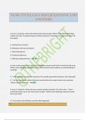 NURS 275 EXAM 4 2025 QUESTIONS AND ANSWERS