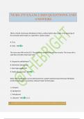 NURS 275 EXAM 2 2025 QUESTIONS AND ANSWERS