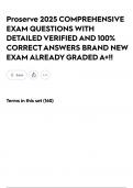 Proserve 2025 COMPREHENSIVE EXAM QUESTIONS WITH DETAILED VERIFIED AND 100&percnt; CORRECT ANSWERS BRAND NEW EXAM ALREADY GRADED A&plus;&excl;&excl;