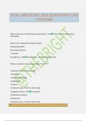 NURA 408 EXAM 1 2025 QUESTIONS AND ANSWERS