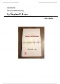 Test Bank for The Art of Public Speaking &lpar;13th Edition&comma; by Stephen E&period; Lucas&rpar; Chapter 1 to 20 