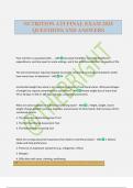 NUTRITION ATI FINAL EXAM 2025 QUESTIONS AND ANSWERS
