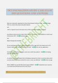 OCI FOUNDATION STUDY CASE EXAM 2025 QUESTIONS AND ANSWERS