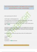 OCI FOUNDATION COURSE EXAM 2025 QUESTIONS AND ANSWERS