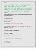 Backflow prevention assembly tester practice exam questions and accurate asnwers