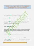 PSW NACC REVIEW &num;1 EXAM 2025 QUESTIONS AND ANSWERS