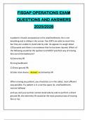 FISDAP OPERATIONS EXAM QUESTIONS AND ANSWERS 2025&sol;2026