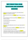 EMT FISDAP FINAL EXAM QUESTIONS AND ANSWERS 2025&sol;2026