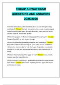FISDAP AIRWAY EXAM QUESTIONS AND ANSWERS 2025&sol;2026